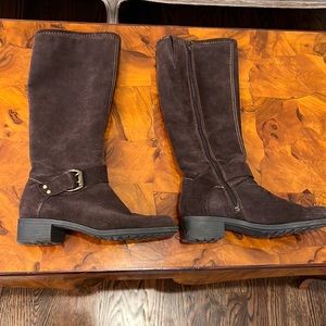 Easy spirit riding boot brown size 6 leather